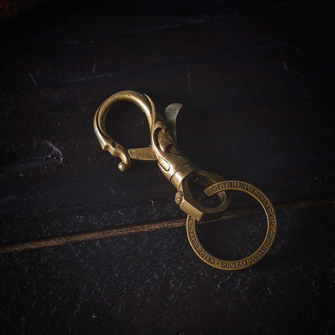 Brass Skull Key Ring