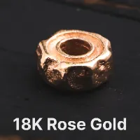 Gold Nugget Bead 18K Rose Gold