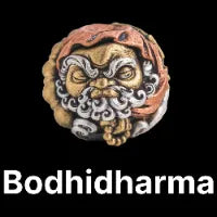 Bodhidharma Bead Ox.Silver & Brass & Copper