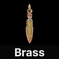Arrowhead Capsule Pendant Brass & Copper