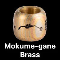 Mokume-gane Bead Brass
