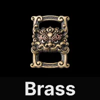 Tibetan Accessory Clasp Brass & Silver & Copper