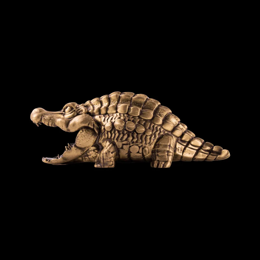 Crocodile Pencil Sharpener Brass