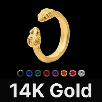 Amphisbaena Ring 14K Gold & Gemstone