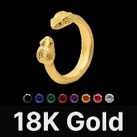 Amphisbaena Ring 18K Gold & Gemstone