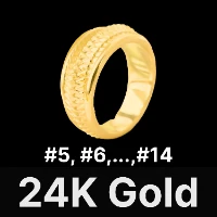 Snake Scale Ring 24K Gold
