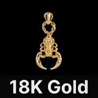 Scorpion Pendant 18K Gold