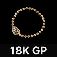 Star Tortoise Ball Chain Bracelet - 4mm Gold Vermeil