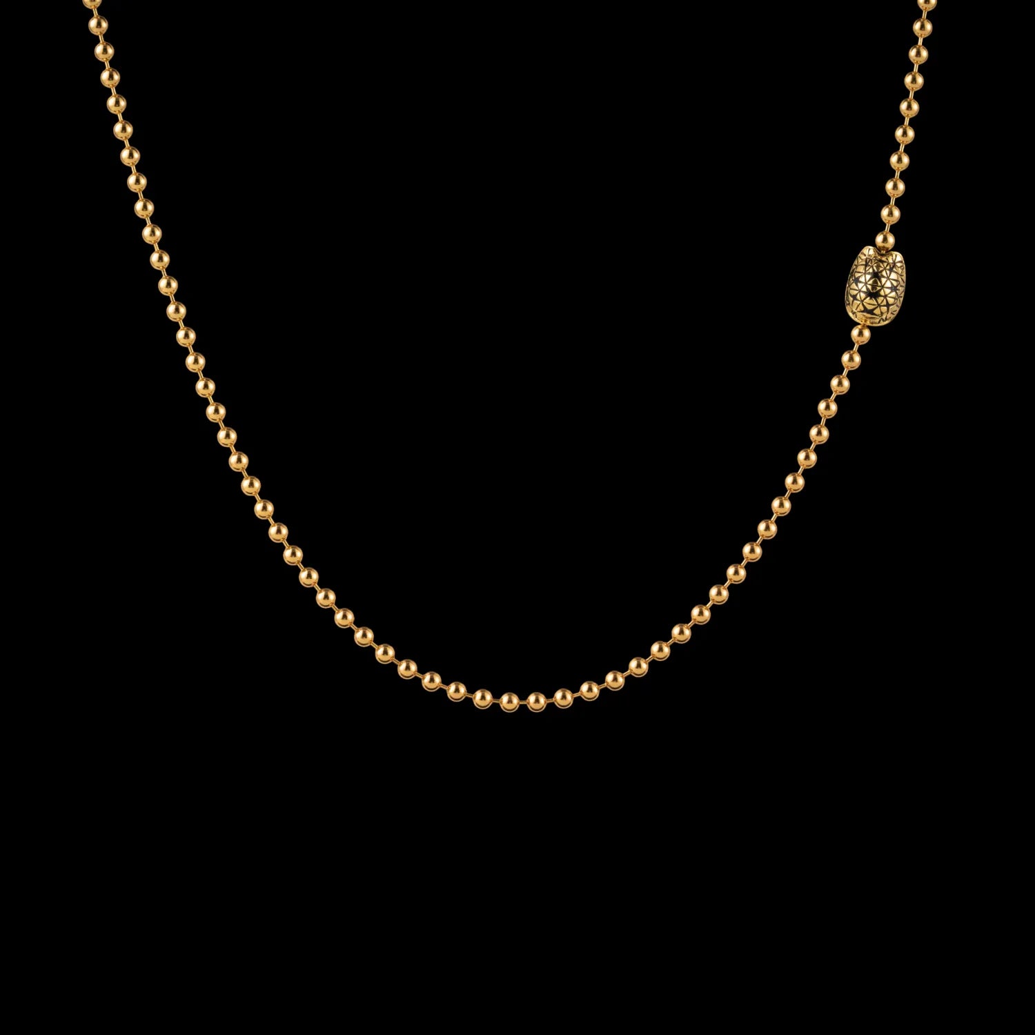 Star Tortoise Ball Chain Necklace - 4mm Gold Vermeil