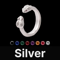Amphisbaena Ring Silver & Gemstone