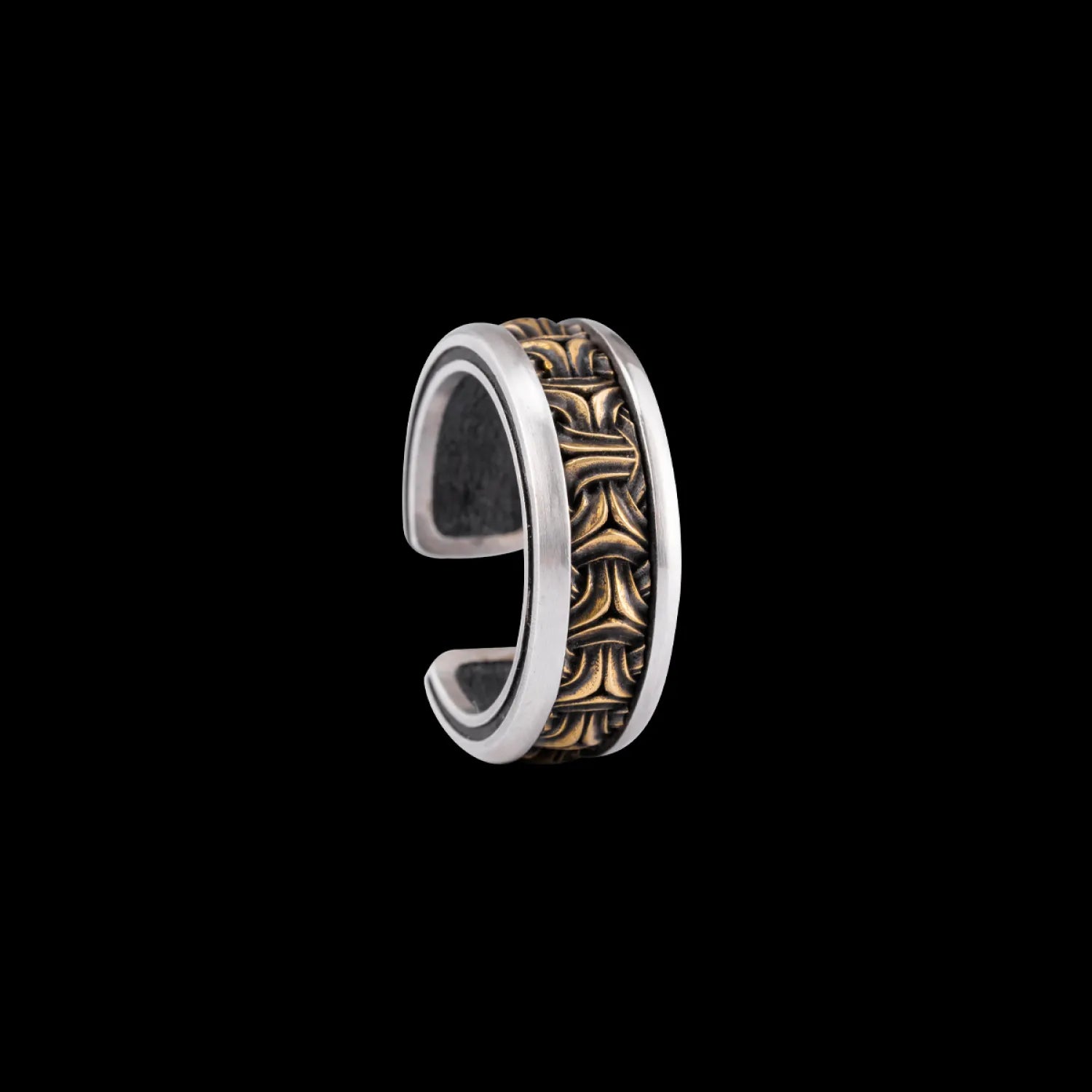 Armor Ring Ox.Silver & Brass