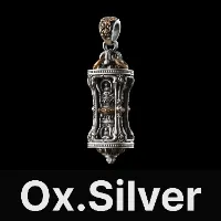 Rotatable Buddha Pendant Oxidized Silver & Brass