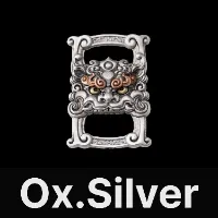Tibetan Accessory Clasp Oxidized Silver & Brass & Copper