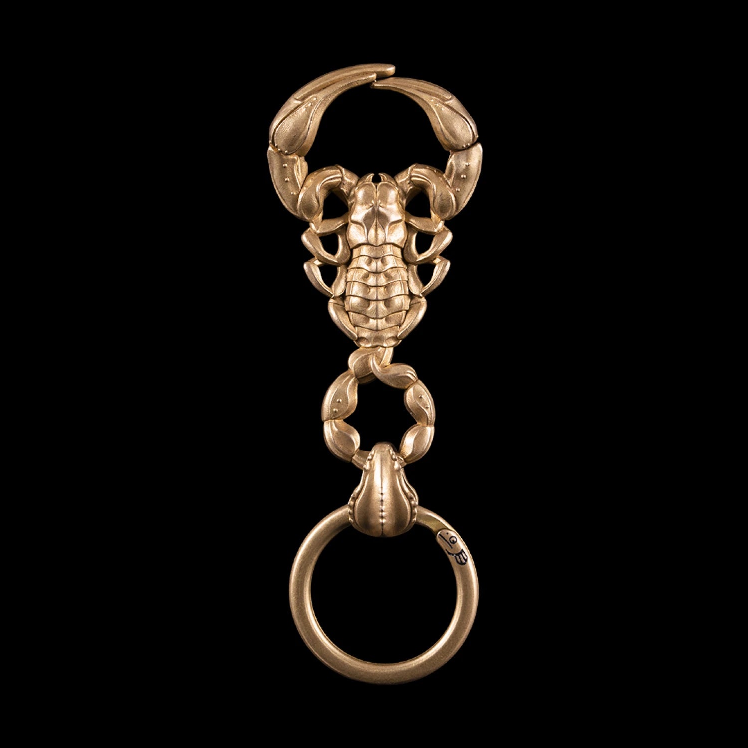 COPPERTIST.WU Metal Brass Flower Pattern Keychain Keyring