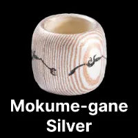 Mokume-gane Bead Silver & Copper