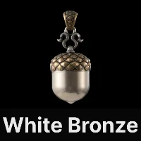 Acorn Capsule Pendant White Bronze & Brass