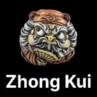 Zhong Kui Bead Ox.Silver & Brass & Copper