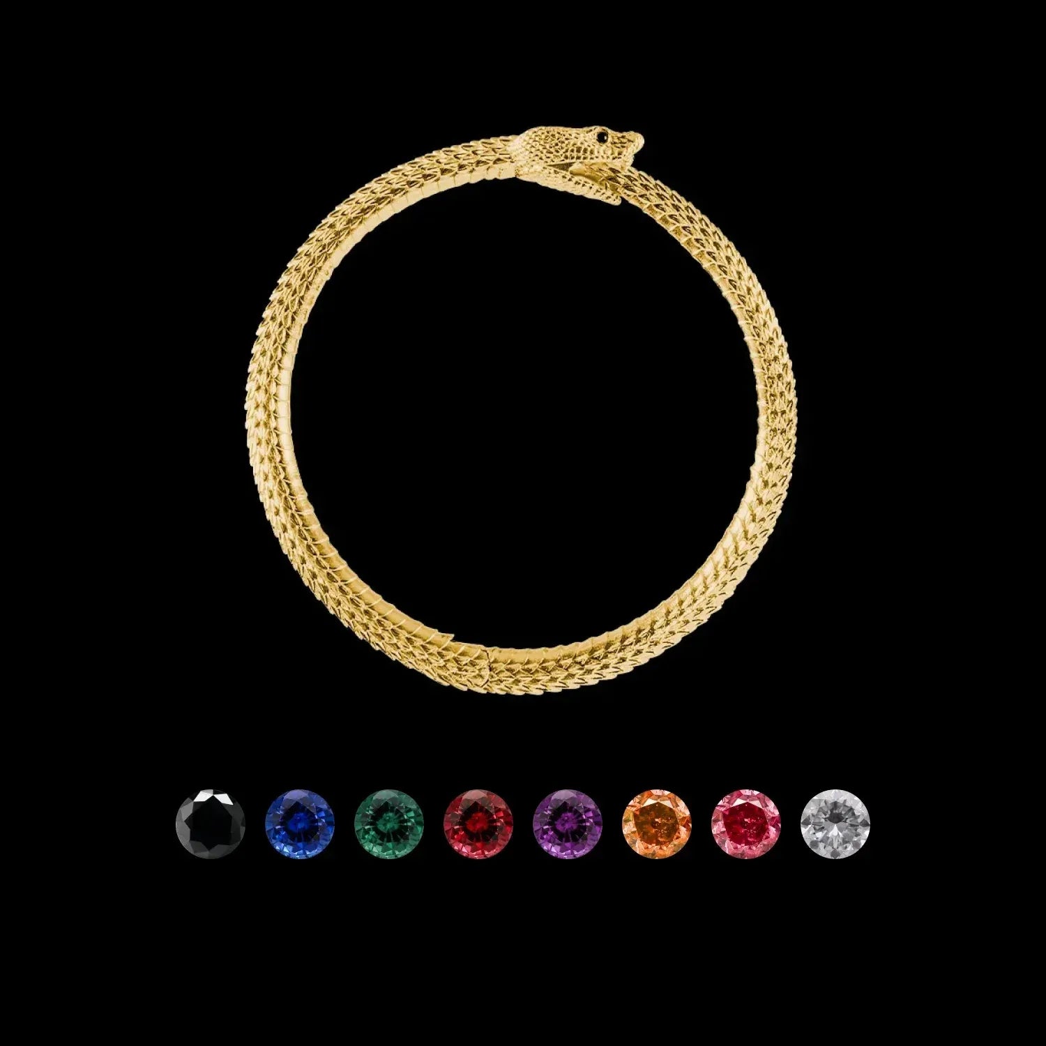 Ouroboros Bracelet Gold Vermeil & Gemstone