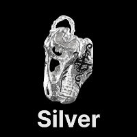 T-REX Skull Pendant Silver