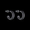 Snake Scale Stud Earrings Black