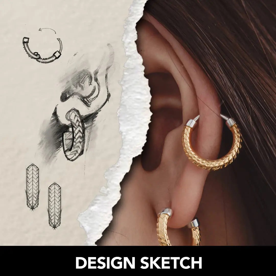 Gold Hoop Earrings For Women - Mustafa Jewellery