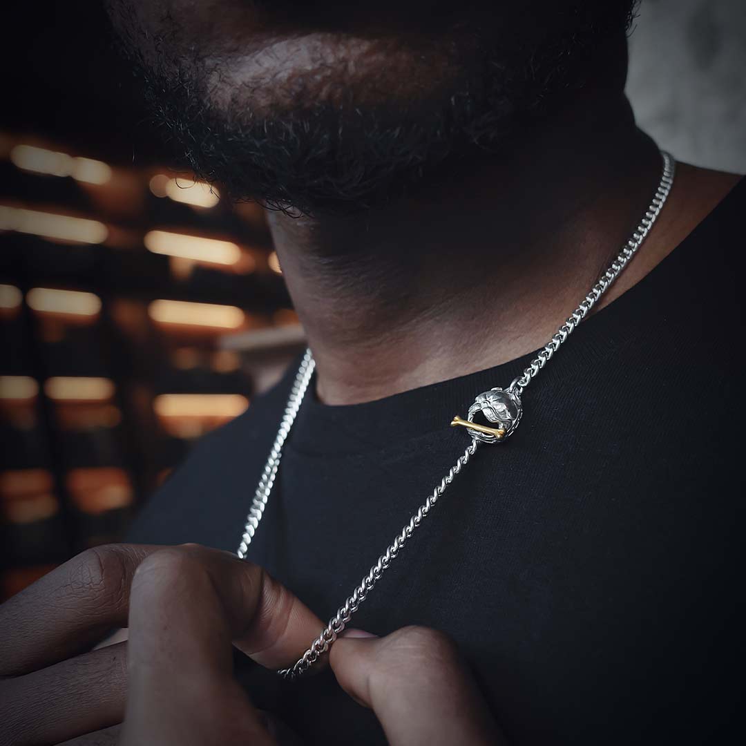 Cuban link chain with on sale pendant