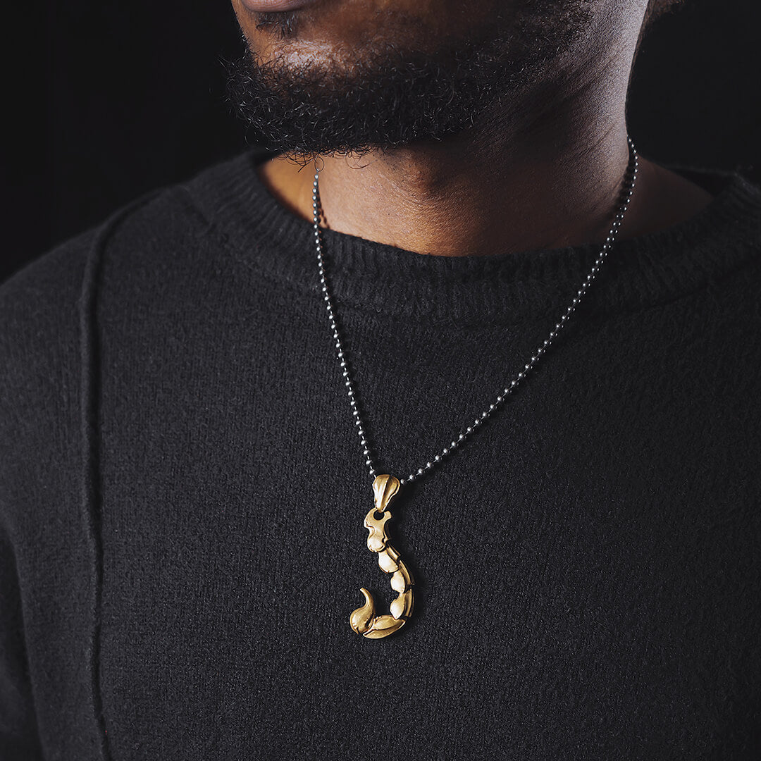 Unique Brass Scorpion Tail Pendant | Fidget Jewelry – COPPERTIST.WU