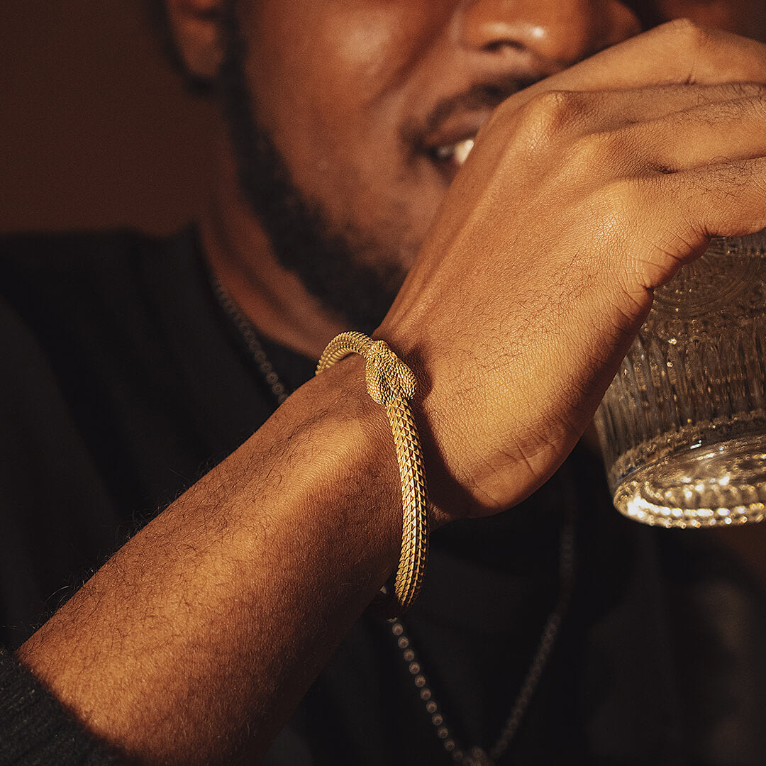 Alexander McQueen Brass Cuban-Link Bracelet | Harrods US