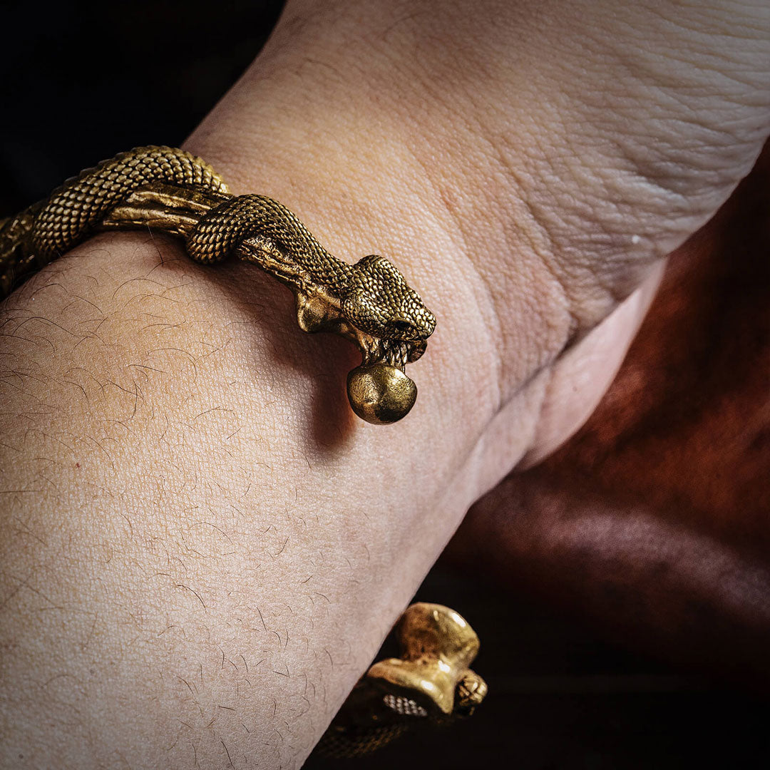 Silver snake bracelet for women Ouroboros Unisex bracelet - Inspire Uplift