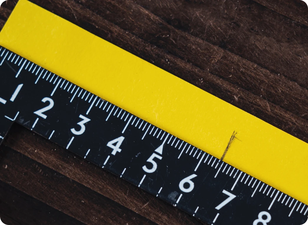 Measuring your size with a ruler